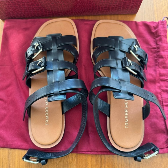 Tamara Mellon Leather Sandals - Picture 2 of 5